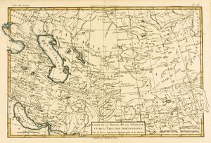 Persja, Gruzja i Niepodległa Tartary, z „Atlasu Wszystkich Znanych Części Świata” Guillaume